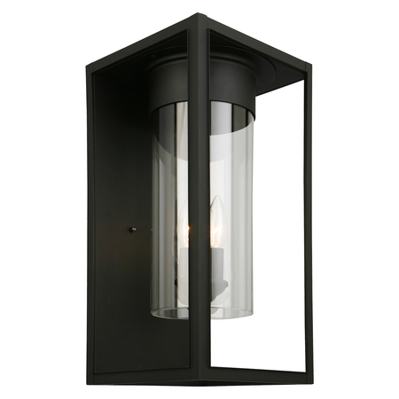 EGLO 1X60W Outdoor Wall Light W/ Matte Black Finish & Clear Glass 203035A